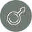 White male gender symbol inside a gray circle.